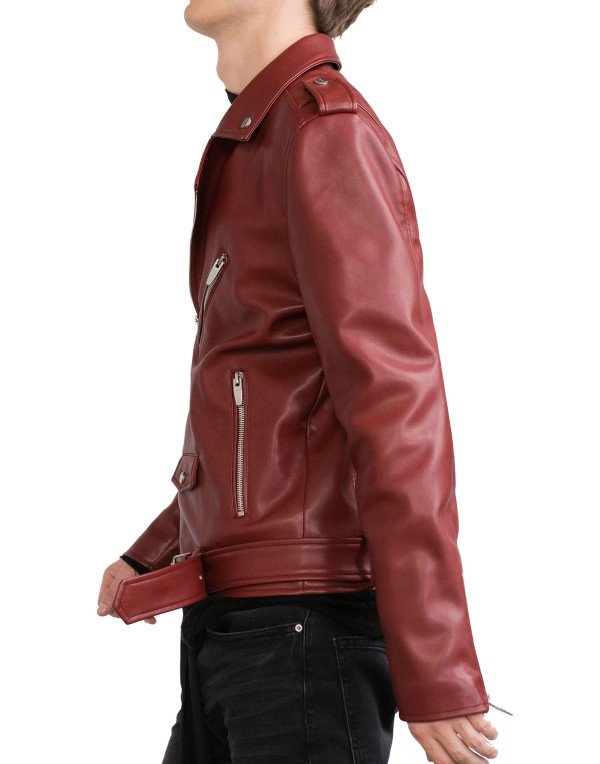 HugMe.fashion Leather Jacket Slim Biker Motorcycle jacket in coat collar JK84